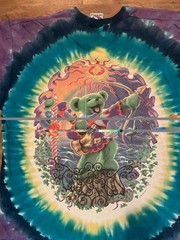 Vintage 90s Grateful Dead Shirt St. Saint Stephen Bear Tie Dye Hippie Band Tee