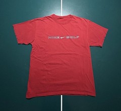 Vintage Nike Golf Swoosh Logo T Shirt Men’s Large Red Tiger Woods 90s EUC