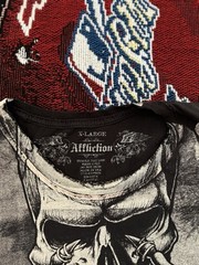 Affliction Puppet Master Shirt Angels vs Demons Gray Men’s XL Rare Y2K