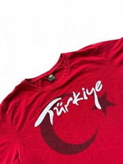 Merve Tisort Turkiye Graphic T-Shirt Red Size XXL