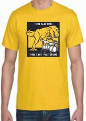 Adult DryBlend® T-Shirt – ( T-REX FAIL , CAN’T DRUM – HUMOR / NOVELTY)