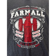 Case IH Farmall Tractor T-Shirt Mens 3XL Tall Gray Graphic Short Sleeve Tee