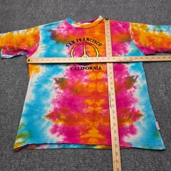 Men’s Large Vintage GOGO Tie Dye San Francisco Shirt Embroidered Peace Sign