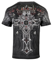Xtreme Couture By Affliction Men’s T-Shirt Battledome Biker Cross