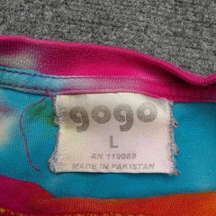 Men’s Large Vintage GOGO Tie Dye San Francisco Shirt Embroidered Peace Sign
