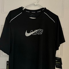 Nike Black Running Men’s Dri-Fit Miler Flash Short Sleeve Tee Shirt Size XL NWT