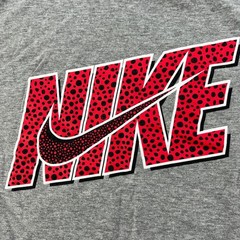 Nike Mens Gray Safari Print Graphic Logo T-Shirt Short Sleeve Small AR5006-063