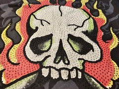 Ed Hardy Skull Graphic Print Rhinestone Crew Neck Tee Mens Black S EHM1100