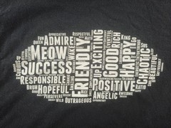 Gildan Word Cloud Positive Affirmation Graphic T-Shirt Meow Bruh Y2K Men XL