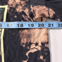 AC DC T Shirt Men Large Black Rock Highway To Hell Tie Dye Bleach Wash