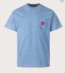 CARHARTT Ingo T Shirt Top Size XS S M L & XL Relaxed Fit Pocket Light Blue NEW