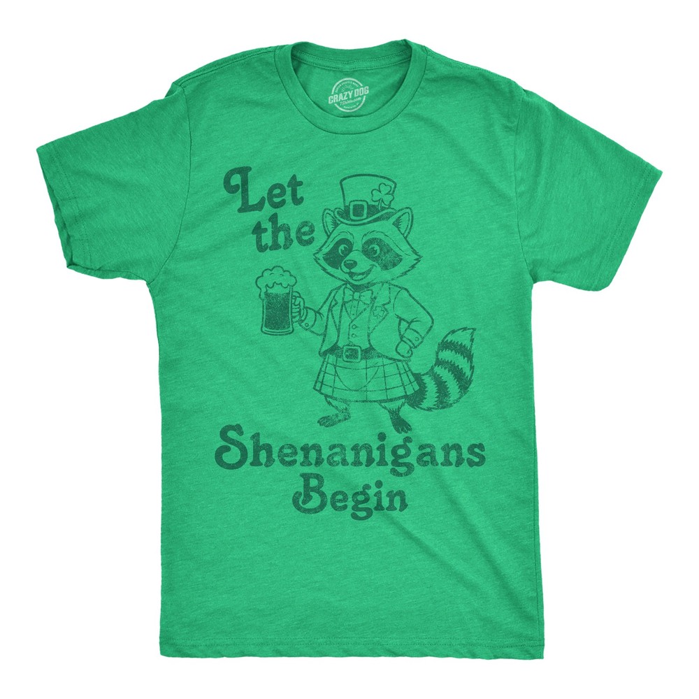 Mens Funny T Shirts Let The Shenanigans Begin Sarcastic St Patricks Day Tee For