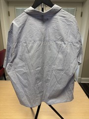 Hudson Rex Shirt Mens XL Blue Stripe Short Sleeve Button Down NWT $145 MSRP