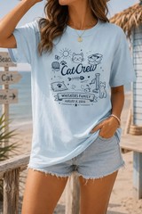 Personalized Cat Comfort Tee Family Crew Pet Lover Gift