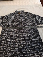 Harley-Davidson Navy White William Arthur Signatures Short Sleeve Shirt Size XL