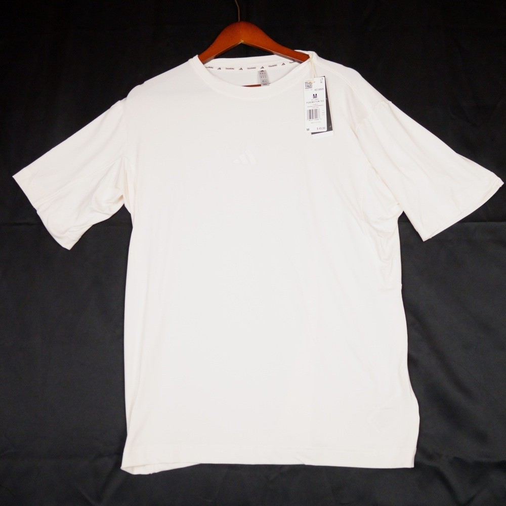 Adidas Puremotion Tee Mens M Chalk White Training Climacool Athletic Shirt
