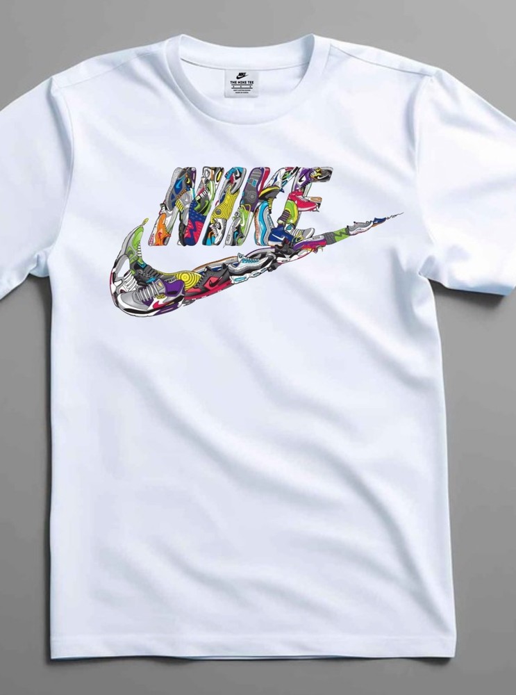 Nike Swoosh Graphic T-Shirt Unisex Casual Streetwear Athletic Logo Tee Short Sle
