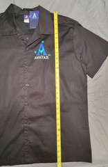 Avatar Pandora Camp Shirt Men Large Black Button Front Disney World Animal…