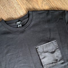 Forever 21 Black Pocket Drawstring Hem Men’s T-Shirt Crew Neck Size M
