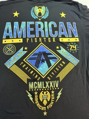 American Fighter Mens T-Shirt LANDER Athletic Biker GYM Black MMA Large