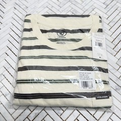 NEW Volcom Striped Cream Short Sleeve T-Shirt (Multiple Sizes)