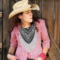 2 Pcs Disco Fringed Bandana Cowgirl Rhinestone Fringe Paisley Scarf Wedding B…