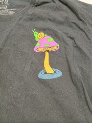 Men’s ALab Black Mushroom Tshirt Trip On This Shirt Cotton