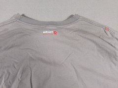 Lot 4 Ariat Work FR Flame Resistant Crew Shirt Mens L Gray Tan CAT 2 NFPA 2112