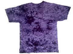 Vintage Mens Tie Dye Shirt Large Purple 90s Peace Sign Spiral Hippie Band Tee