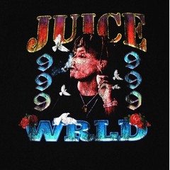 Juice WRLD Graphic T Shirt Mens L Black Rap Tee Streetwear Hip Hop Band