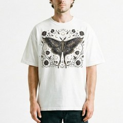 Luna Moth Galaxy Roses T-Shirt Gothic Witchy Celestial Boho Night Sky Gift Tee