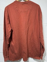 Eddie Bauer Shirt Mens XL Tall Long Sleeve Henley Crew Neck Buttons Rust Color