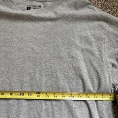 Carhartt Long Sleeve Logo Graphic Shirt Gray Size L Loose Fit TK0231-M Workwear