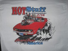 NEW “HOT STUFF” CAMARO DESIGN : “DTG” PRINT On 100% COTTON WHITE T-SHIRT 2XX