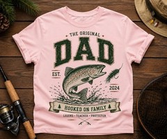 Fishing Dad Shirt, Fathers Day Gift, Hooked on Family T-Shirt, Fishing T Shirt