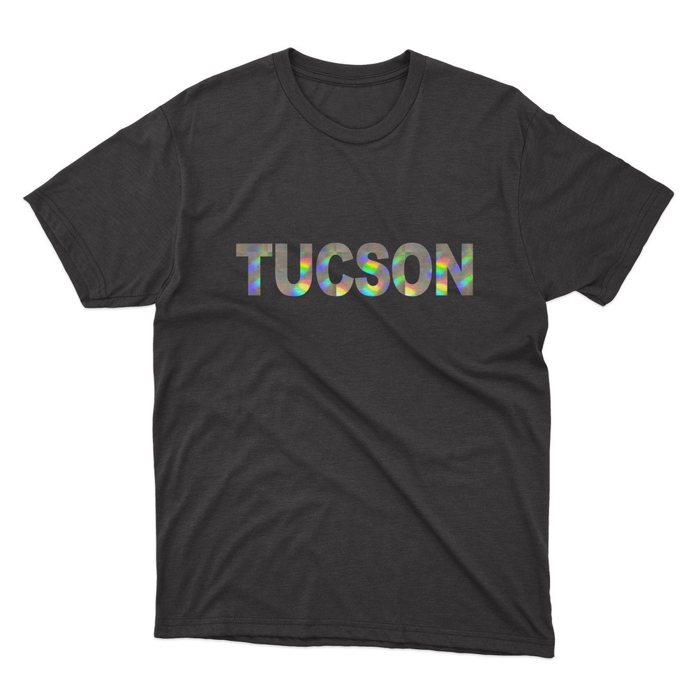 TUCSCON Black T-Shirt | Silver Holographic / Hologram Text