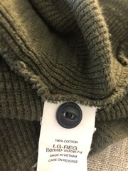 L.L.Bean Shirt Mens Large Green Thermal Henley Work Hike Camp Climb Outdoor