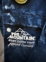 The Mountain Mens Blue Tie Dye Pocket Kitten Graphic T-Shirt Medium Stretch