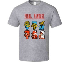 Final Fantasy 8 Bit Characters Retro Video Game T Shirt