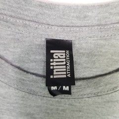 Men’s Gray Never 51 St Large Block Letter Graphic Tee Shirt Medium Casual