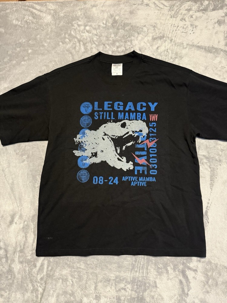 Kobe Legacy T-Shirt Black Mamba Shakawear Heavy Cotton Size M
