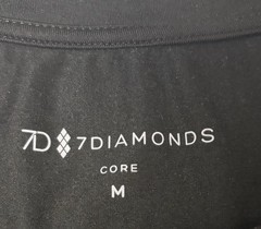 7 Diamonds 7D Core Crew Neck T Shirt Men’s Medium Stretch Black