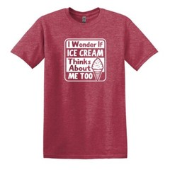 I wonder if Ice Cream thinks about me too – Adult Unisex Soft T-shirt
