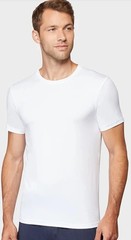 32 Degrees Cool Men’s M White Short Sleeve Crew Neck T-Shirt Quick Dry e1745