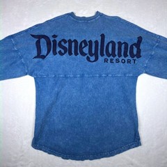 Disney Parks Disneyland Resort Spirit Jersey Blue Mineral Wash Long Sleeve S