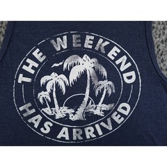 Chubbies Tank Top Mens Large Navy Blue Palm Tree Graphic Weekend Arrived