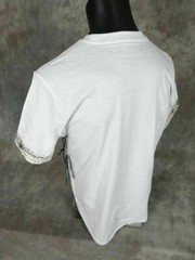 Mens T-Shirt GRAND PRIX RACING with GOLD FOIL Seams Urban Style Red White Black