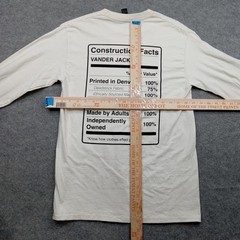 Vander Jacket Gildan Shirt Mens Small White Construction Graphic Long Sleeve