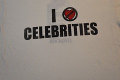 ENC Mens I Don’t Love Celebrities Funny Cream Shirt New L