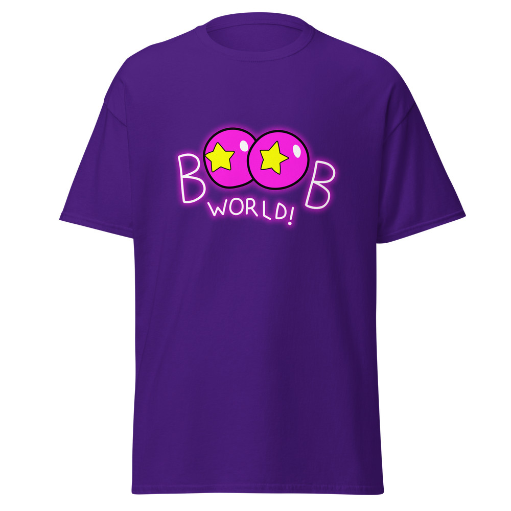 Funny ‘Boob World’ T-shirt Inspired by Rick and Morty – Unisex Sizes